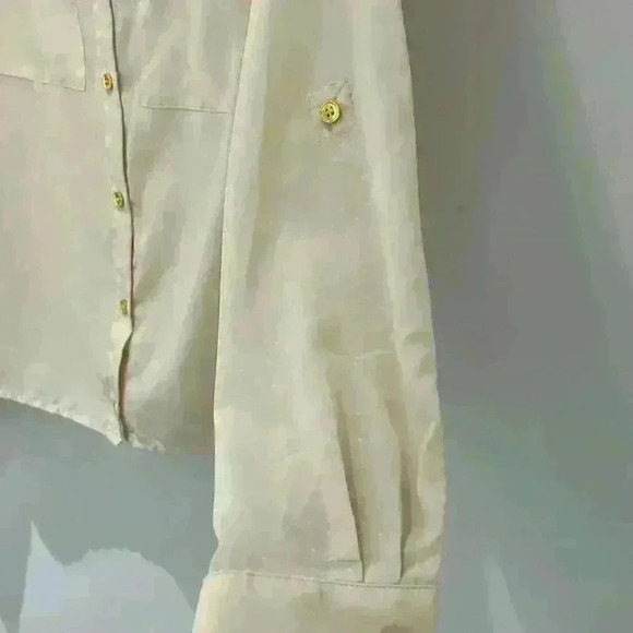 Jones New  York cream Sheer Blouse - Picture 3 of 5